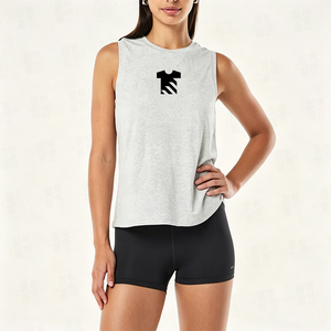 Vente en gros de t-shirts sans manches personnalisés avec logo imprimé, de haute qualité, col rond, décontractés, confortables, débardeurs pour femmes, 100% coton - Product Image 4