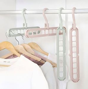 Multifunctional Nine-hole Plastic Storage Rack, Foldable Magic Clothes <b>Hanger</b> - Product Image 1