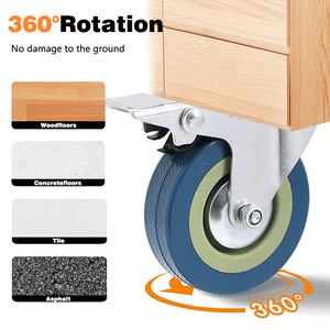 ओम ओम ओडम सार्वभौमिक स्क्रू स्विचल्स चेयर शॉपिंग कार्ट 2 इंच 2.5 इंच 3 इंच 4 इंच 5 इंच हरी pvc लाइट ड्यूटी कैस्टर व्हील - Product Image 4