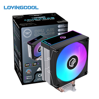 Refroidisseur d'air pour processeur Lovingcool, nouveau design, emballage personnalisé, roulement hydraulique, cuivre, aluminium, pour socket multiplateforme
