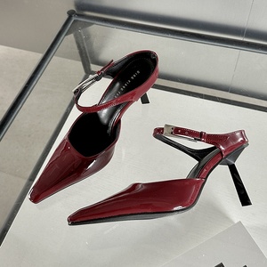 Sandalias Sencillas de Moda, Zapatos Sólidos 2024, Tacones de Mujer con Punta Puntiaguda, Tacones de Diseñador para Damas - Product Image 2