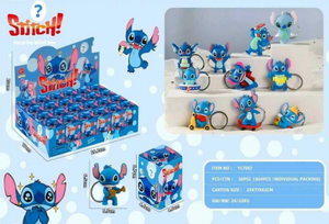 Llavero de goma suave Stitch, caja sorpresa de 24 piezas, juguete coleccionable para niños - Product Image 3