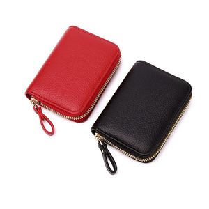 Portefeuille élégant pour cartes avec blocage RFID pour hommes et femmes, avec fermeture éclair multifonction en cuir - Product Image 2