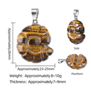Pendentifs en cristal mélangé en forme d'<span class=keywords><strong>ammonite</strong></span> (cristal de quartz rose, améthyste, lapis-lazuli) pour Halloween et cadeaux Feng Shui - Vente en gros - Product Image 3