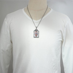 Yunnique – collier avec pendentif Ganesha en acier inoxydable, monture rectangulaire, pour hommes et femmes, bijoux à la mode, cadeau - Product Image 3
