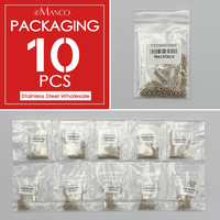 eManco 10PCS Collier chaîne cubaine délicate en acier inoxydable avec chaîne plate unisexe pour usage quotidien et tenues superposées