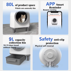 Hộp vệ sinh tự động thông minh điều khiển bằng ứng dụng, khử mùi với 10 cảm biến radar an toàn, tự làm sạch dành cho nhiều mèo - Product Image 3