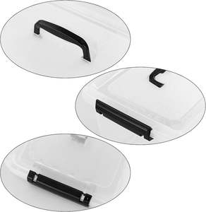 Cajas de almacenamiento de plástico transparente Contenedores Garantía comercial Almacenamiento de artículos diversos multiusos transparente Rectángulo Uso doméstico - Product Image 3