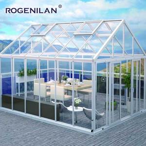 Vente en gros d'usine de véranda de style moderne en aluminium pour maison en verre avec toit en aluminium imperméable - Product Image 1