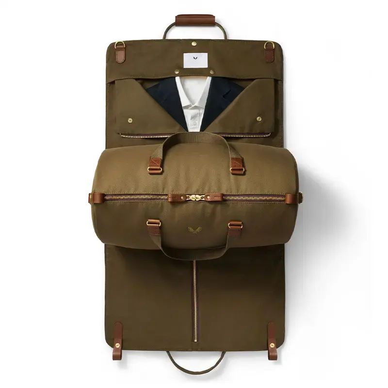 Bolsa de viagem portátil para homens, sacola de fim de semana conversível para roupas, com logotipo personalizado