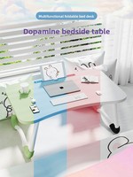 Bureau pliable multi-usage pour dortoirs d'étudiants, chambres à coucher, ordinateur de chevet, espace d'écriture pour enfants, support pour ordinateur portable sur baie vitrée, salle à manger