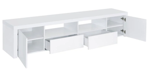 <span class=keywords><strong>YIFAN</strong></span> Meuble <span class=keywords><strong>TV</strong></span> Moderne Peinture Blanche Brillante avec Panneau de Rangement Offre Spéciale Meubles de Salon en Bois pour Usage Domestique - Product Image 3