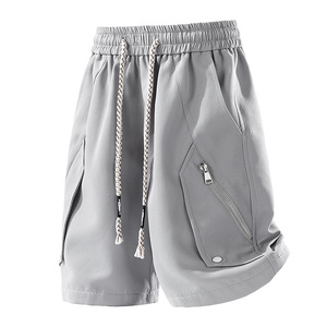 New <b>Mens</b> <b>Shorts</b> Solid Color <b>Trousers</b> Five Points Fitness Sweatpants <b>Short</b> Pockets Decorate Cargo <b>Shorts</b> - Product Image 1
