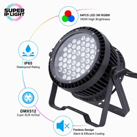 54 projecteurs LED PAR étanches 3W RGBW 4-en-1 IP65 180W DMX512 silencieux sans ventilateur pour éclairage de scène extérieur et spectacles
