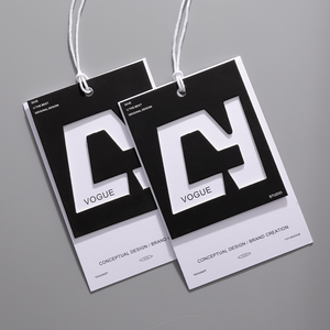 Ropa directa de fábrica Número grande de alta densidad Etiqueta de ropa de mujer Etiqueta colgante - Product Image 1