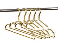 Cintre en fil d'aluminium anodisé doré de luxe, robuste et antirouille, pour vêtements et pantalons, idéal pour les boutiques de prêt-à-porter haut de gamme