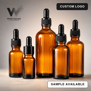 120ml 4oz Large Amber Glass <b>Dropper</b> <b>Bottle</b> Thick Wall Hair Massage Carrier Oil Salon Spa Bulk Professional Size Factory - Product Image 1