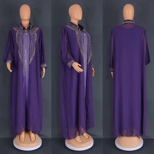 Robes de Soirée Africaines Grande Taille pour Femmes en Mousseline <span class=keywords><strong>Boubou</strong></span> Ankara Dashiki, Ensemble 2 Pièces Tenue Caftan Abayas Robe Djellaba <span class=keywords><strong>Femme</strong></span> de Dubaï - Product Image 2