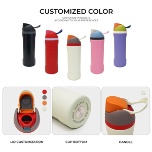 ขวดน้ำกีฬาสแตนเลสสตีลแบบกำหนดสีได้ ป้องกันการรั่วซึม ปราศจากสาร BPA พร้อมหลอดดูด สำหรับเล่นกีฬาและการเดินทาง - Product Image 5
