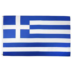 BOLISI 3x5ft polyester imperméable double face sérigraphie drapeau <span class=keywords><strong>grec</strong></span> drapeau de la grèce - Product Image 3