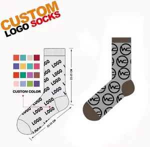 Custom Crew Socks Wholesale Cheap Sample Available High Quality Design Breathable Men Sport Crew Socks With Logo