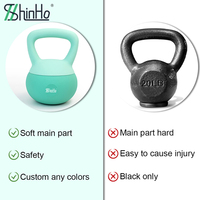 Kettlebell réglable Shinho en PVC souple, design sûr, facile à utiliser, matériau écologique pour la musculation à domicile, entraînement complet du corps avec OEM
