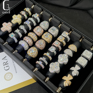 Anelli Moissanite Iced Out VVS1 HipHop Scintillanti con Certificato GRA in Argento Sterling 925 da Uomo - Disponibili Subito - Offerta Imperdibile - Product Image 5