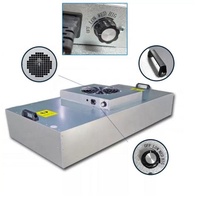Sistem FFU kap aliran Laminar efisiensi tinggi 2x 4 dudukan langit-langit dengan ULPA H14 HEPA dan pra-filter untuk aplikasi ruang pembersih