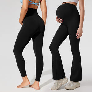 Pantalons de maternité taille haute, pantalons décontractés tendance, collants, shorts, leggings et pantalons évasés - Product Image 1