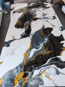 Hot Bán thiết kế mới <span class=keywords><strong>UV</strong></span> ban PVC đá cẩm thạch Tấm <span class=keywords><strong>UV</strong></span> không thấm nước chống cháy bọt tường trang trí nội thất mịn bề mặt 2mm 3mm cắt kích thước - Product Image 4