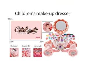 Boîte à maquillage de voiture citrouille, maquillage pour enfants, <span class=keywords><strong>disque</strong></span> rotatif à gloss à lèvres avec éclairage et musique, maquillage lavable pour petites filles - Product Image 2