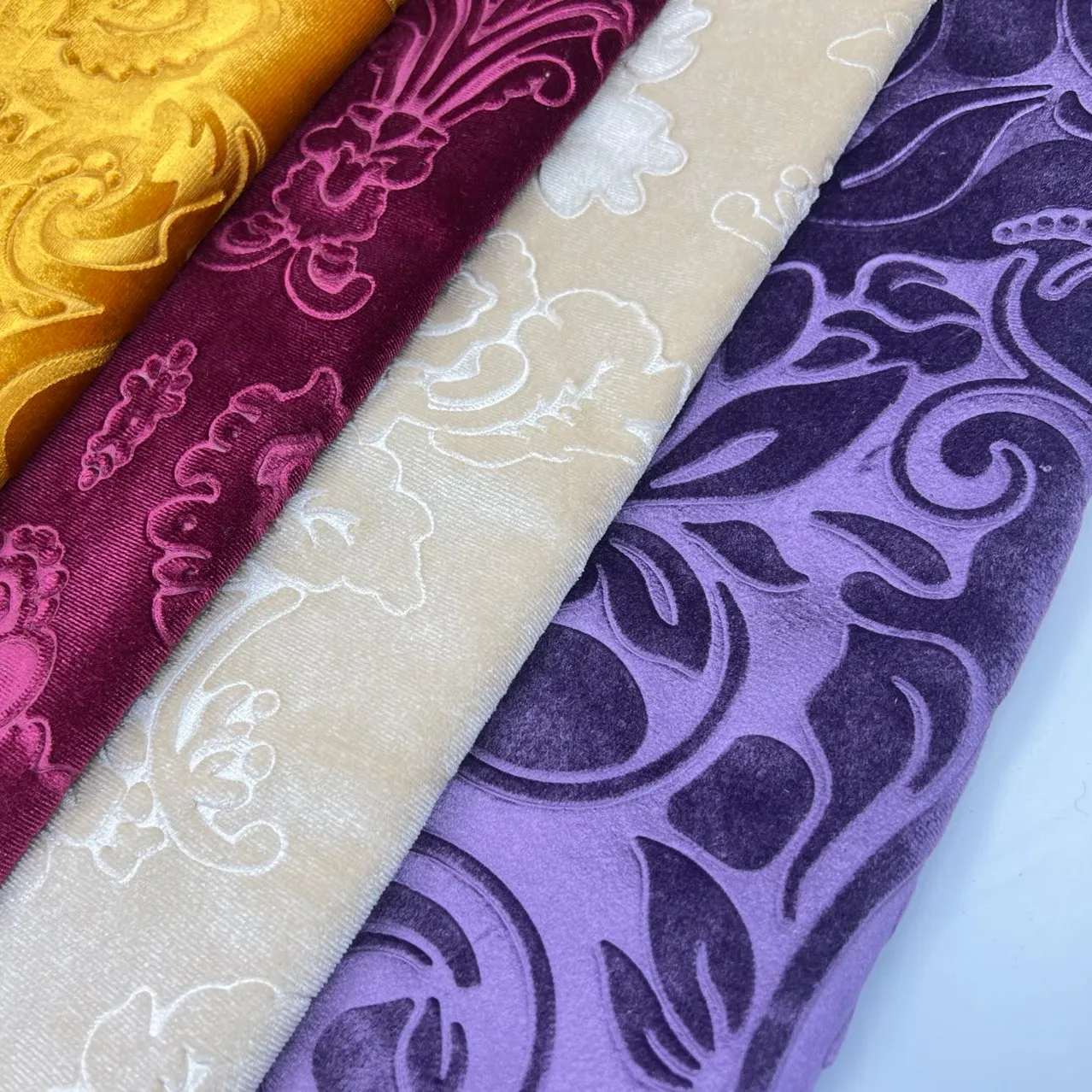 3D en relieve personalizar impresión hometextile tapicería sofá conjunto cama terciopelo tela para cubierta sofá cojín