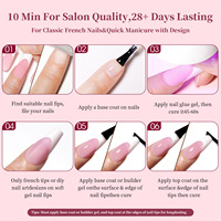 Autocollants spécialisés pour ongles de manucure française, ongles pré-faits français rose nude, vente en gros polyvalente