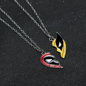 Venta al por mayor Deadpool <span class=keywords><strong>Wolverine</strong></span> mejor amigo collares conjunto corazón colgante collar para hombre y mujer corazón colgante collar - Product Image 2