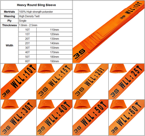 Manga protectora <span class=keywords><strong>tubular</strong></span> de poliéster pesado de 120mm 15T para <span class=keywords><strong>eslinga</strong></span> de elevación redonda - Product Image 6