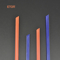 Pailles plates orange premium de 180 mm, jetables, en plastique de qualité alimentaire, agitateurs à café pour boissons, jus, lait, thé, en vrac