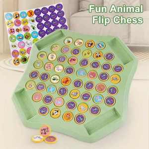 Jeu de société personnalisé pour enfants : Puzzle Fruits et Animaux, Échecs inversés, Jeu de société multijoueur, Trouver les paires, Élimination, Jeu de société parent-enfant - Product Image 4