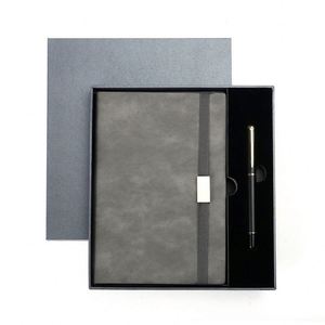 Unique PU Leather and Paper Notebook <b>Gift</b> <b>Set</b> with Embossed Handmade Pen for Promotional Activities and Business Events - Product Image 4