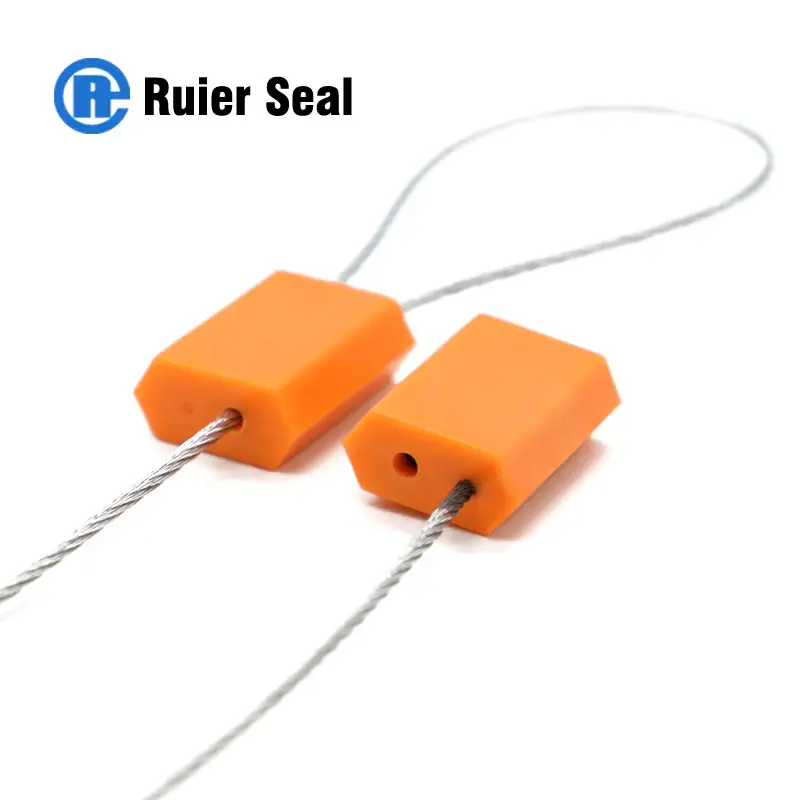 RUIER REC501 Iso standart fabrika fiyat kilit kapı kablosu çelik tel mühür tek kullanımlık Temper geçirmez güvenlik kablo ayırma parçası