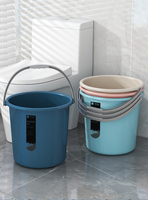 Ember Plastik PP dengan Pegangan 15-22L Gaya Eropa Modern Grosir Pabrik Berkualitas Tinggi Ember Air Dapur Portabel