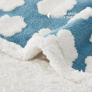 Surewalhome ผ้าห่มกันน้ำสำหรับสุนัขและแมวผ้าห่มขนแกะหนานุ่มผ้าห่มสองด้านผ้าเชอร์ปาสงบพิมพ์ลายดอกไม้ - Product Image 5