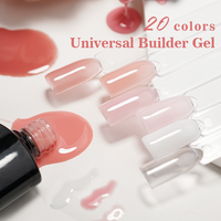 Gel de Construction Universel Dur Couleur 1kg Sans HEMA Faible Chaleur Extension Rapide Gel UV Liquide Constructeur en Bouteille pour la Construction des Ongles