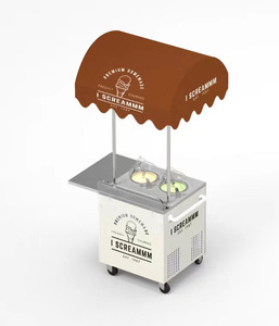 屋外小売スペース使用MILES GALAXY ProV2カートアイスクリームメーカージェラートマシン2フレーバーバッチフリーザー空冷2シリンダー - Product Image 1