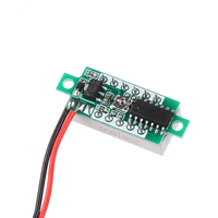 0.28 inci dua tiga kabel DC 0-100V DC digital DC 2.5-40V voltmeter Tampilan digital Perlindungan terbalik yang dapat disesuaikan