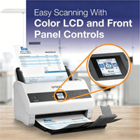 Scanner de documents couleur recto-verso haute vitesse USB A4 DS-970 EPSO N avec capteur CIS, résolution 600 dpi, 85 ppm RGB, garantie 1 an, en stock