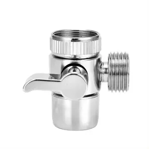 Universal electroplated handle switch valve shower Brass Diverter for Kitchen or Bathroom Sink Faucet