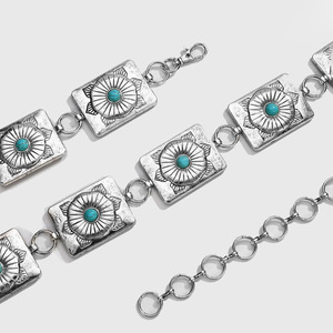 Nueva Cadena de cintura Bohemia <span class=keywords><strong>turquesa</strong></span> para <span class=keywords><strong>mujer</strong></span> para vestidos a juego diarios, cadena de cintura de playa en capas Bohemia para <span class=keywords><strong>mujer</strong></span> y Niña - Product Image 4