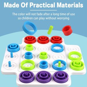 Juego de Mesa Familiar de Estrategia, Nuevas Competencias, Tres en Raya, Juegos de Ferrule, Rompecabezas Interactivo, Trampa, <span class=keywords><strong>Ajedrez</strong></span> Circular - Product Image 3
