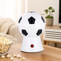 Kinderfreundliche Ölfreie Fußballförmige Kompakte Elektrische Popcornmaschine mit Abnehmbarem Deckel für Geburtstagsfeiern