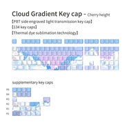 Mechanical Keyboard Keycap Wholesale Keyboard Keycaps Subbank Custom PBT White Durable Iridescent Customized Size Plastic Keypad